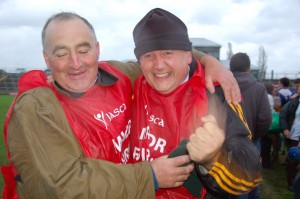 Brosna Gaels - Liam Hackett & Mel Ryan celebrate